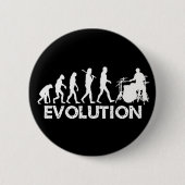 Evolution eines Schlagzeugers Button (Vorderseite)