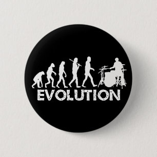 Evolution eines Schlagzeugers Button