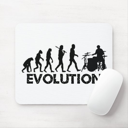 Evolution eines Schlagzeugers Mousepad (Mit Mouse)