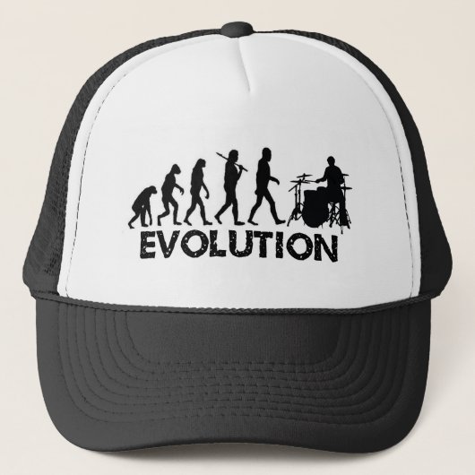 Evolution eines Schlagzeugers Truckerkappe (Vorderseite)