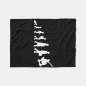 Evolution eines Skateboardfahrers Skater Skateboar Fleecedecke (Vorderseite (Horizontal))