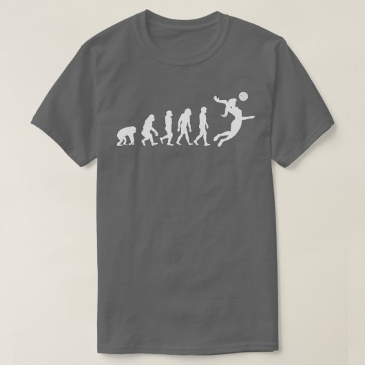 Evolution eines Volleyballspielers 1 T-Shirt (Design vorne)