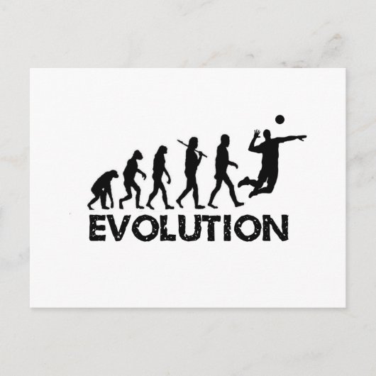 Evolution eines Volleyballspielers Postkarte (Vorderseite)
