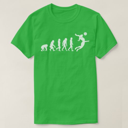 Evolution eines Volleyballspielers T-Shirt (Design vorne)