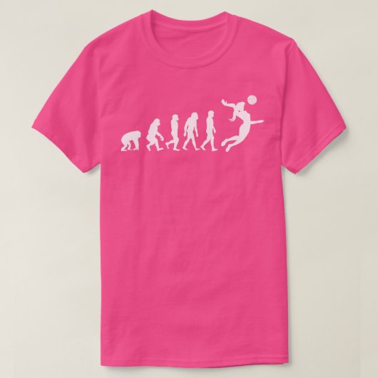 Evolution eines Volleyballspielers T-Shirt (Design vorne)