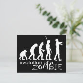 Evolution eines Zombie Postkarte (Stehend Vorderseite)