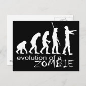 Evolution eines Zombie Postkarte (Vorne/Hinten)