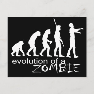 Evolution eines Zombie Postkarte