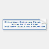 Evolution erklärt Religion Autoaufkleber (Vorne)