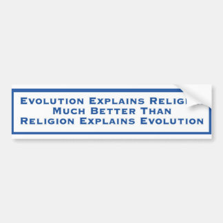 Evolution erklärt Religion Autoaufkleber