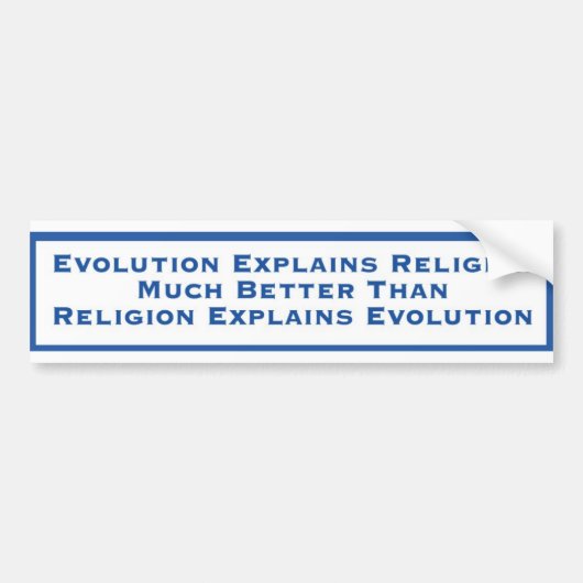 Evolution erklärt Religion Autoaufkleber (Vorne)