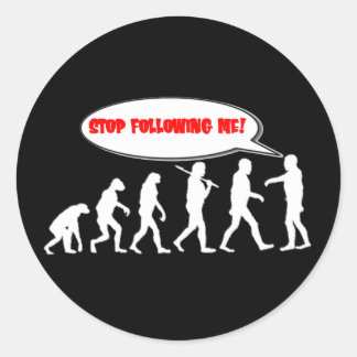 Evolution / Erstellungsstopp Runder Aufkleber