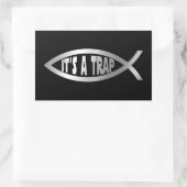Evolution - Es ist eine Falle Rechteckiger Aufkleber (Tasche)