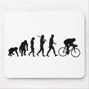 Evolution - Evolution von Mann Velo Radfahren Mousepad