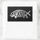 Evolution - Evolve Rechteckiger Aufkleber (Tasche)