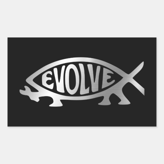Evolution - Evolve Rechteckiger Aufkleber (Vorderseite)