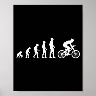 Evolution Fahrrad Mann Humor Radfahrer Lustig Poster