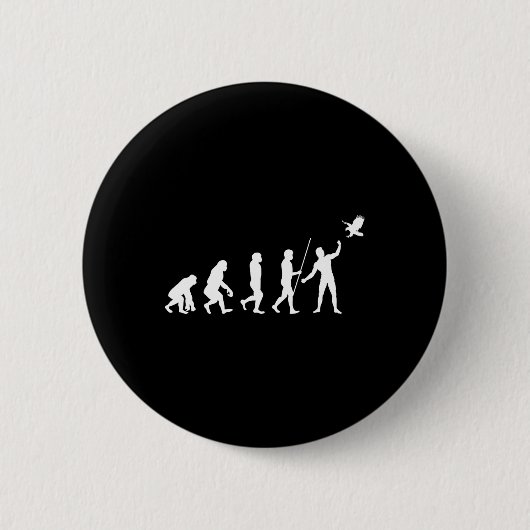 Evolution Falconer Falken Falknerei Falconeria Button (Vorderseite)