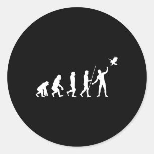 Evolution Falconer Falken Falknerei Falconeria Runder Aufkleber