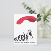 Evolution Fallschirm Postkarte (Stehend Vorderseite)
