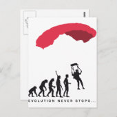 Evolution Fallschirm Postkarte (Vorne/Hinten)