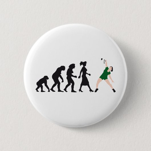 evolution female badminton player button (Vorderseite)