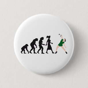 evolution female badminton player button