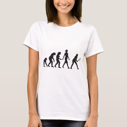 evolution female tennis player T-Shirt (Vorderseite)