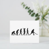 Evolution Field Hockey Postkarte (Stehend Vorderseite)