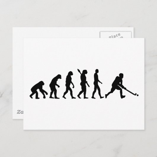 Evolution Field Hockey Postkarte (Vorne/Hinten)