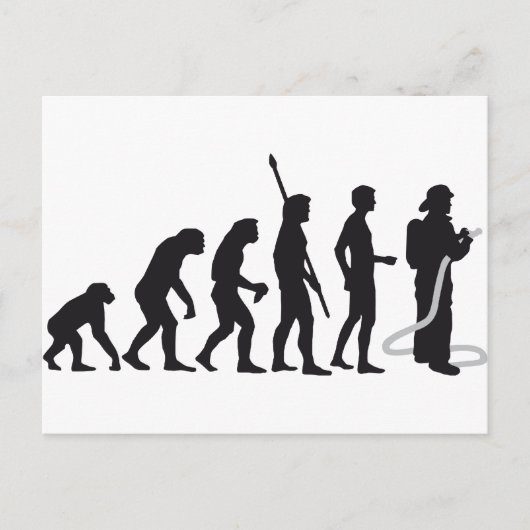 Evolution Firefighter Postkarte (Vorderseite)