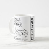 Evolution. Fisch in einem Nest. Kaffeetasse (Vorderseite Links)