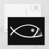 Evolution Fisch Postkarte (Vorne/Hinten)