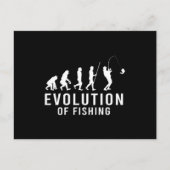 Evolution Fischfang Fischer Angelfang Fisher Gi Postkarte (Vorderseite)