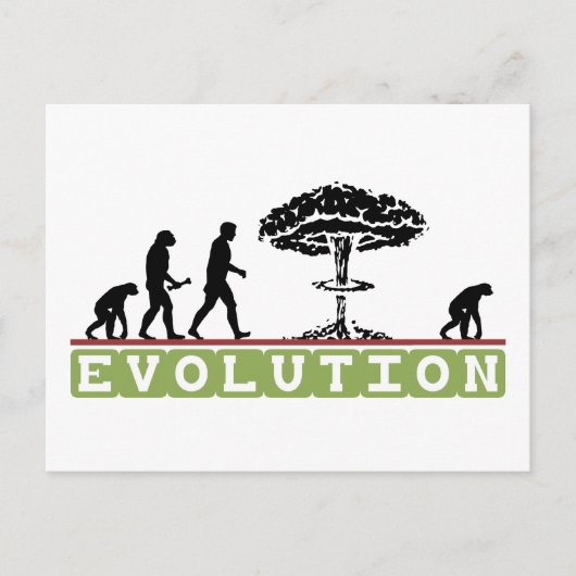 Evolution Funny Evolve Postkarte (Vorderseite)