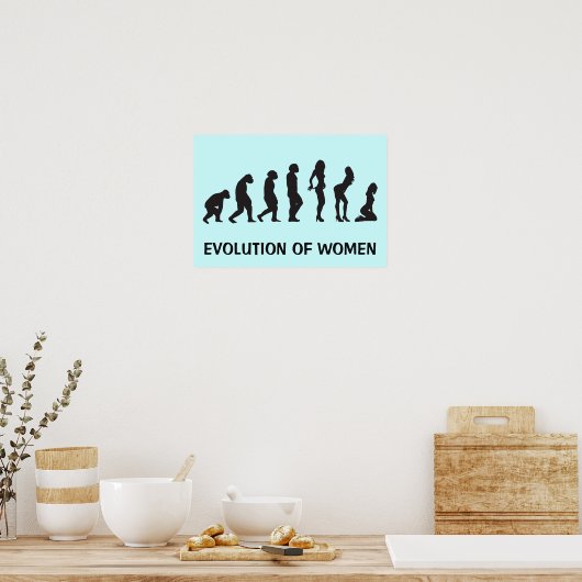 Evolution Funny Poster (Küche)