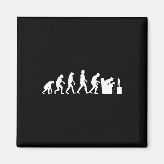 Evolution Funny Retro Video Game Gamer Nerd Gesche Magnet (Vorne)