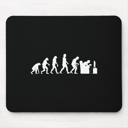 Evolution Funny Retro Video Game Gamer Nerd Gesche Mousepad (Vorne)