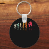 Evolution für den Eishockeyspieler Schlüsselanhänger (Vorderseite)