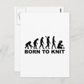 Evolution für den Strick geboren Postkarte (Vorne/Hinten)