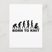 Evolution für den Strick geboren Postkarte (Vorderseite)
