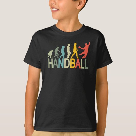 Evolution für Handball-Design T-Shirt (Vorderseite)