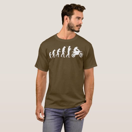 Evolution für jeden Motorradfahrer T-Shirt (Vorne ganz)