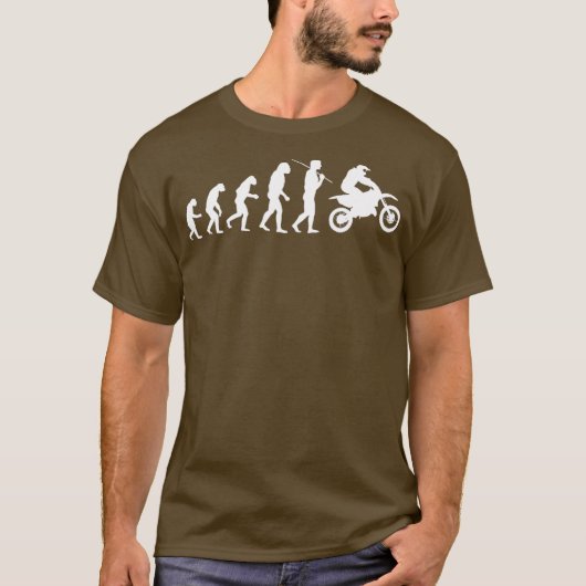Evolution für jeden Motorradfahrer T-Shirt (Vorderseite)