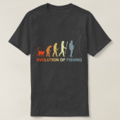 Evolution für Vintage Fischerei T-Shirt (Design vorne)