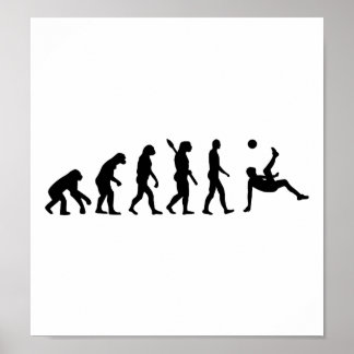 Evolution Fußball-Fahrradkick Poster