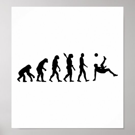 Evolution Fußball-Fahrradkick Poster (Vorne)