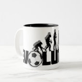 Evolution Fußball-Tasse Zweifarbige Tasse (Vorderseite Links)