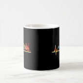 Evolution Gabelstapler Vintag Retro Heartbeat Kaffeetasse (Mittel)