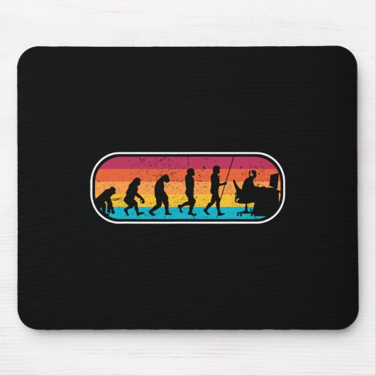 Evolution Gamer Computer Freak Geek Nerd PC-Spiel  Mousepad (Vorne)